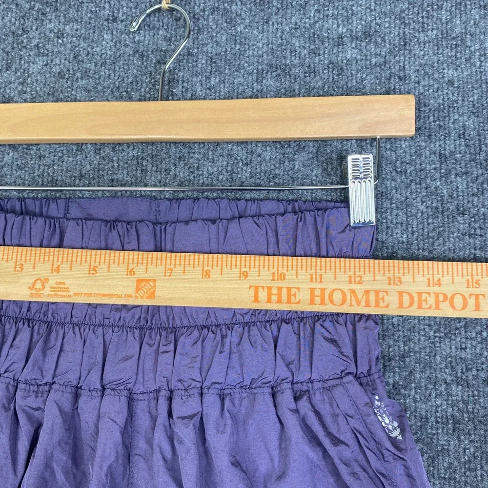 FP Movement Free People The Way Home Shorts Purple High Rise Smocked Waist M - Picture 4 of 7